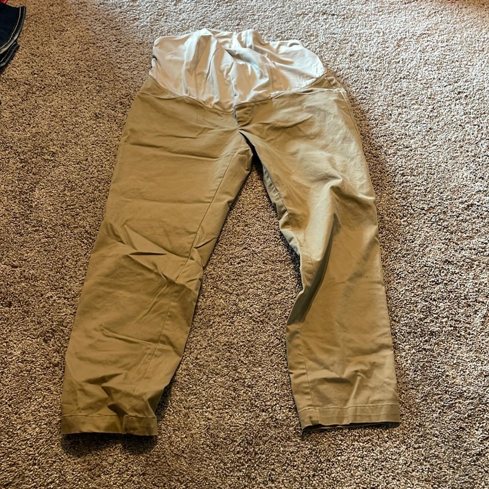 Maternity khaki capris